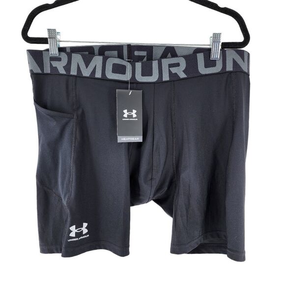 Under Armour Men's Black HeatGear Armour Compression Shorts - 3XL - Picture 2 of 6